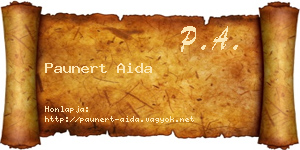 Paunert Aida névjegykártya